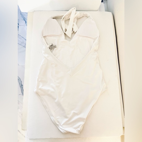 NWOT TRINA TURK Monaco Halter Plunge One Piece Swimsuit Sz 12 (fits 10) $172 - Picture 12 of 15